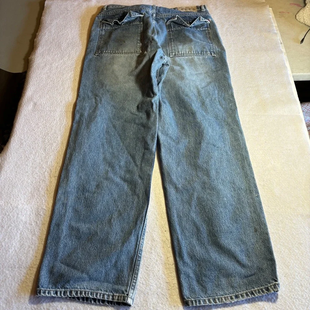 Vintage‎ Y2K Ecko Unltd Mens Denim Jeans 34x32 Loose Fit Carpenter Style Light